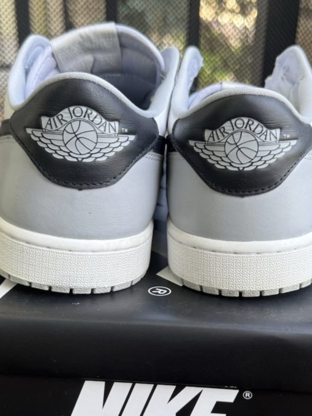 SUPER shoes For Walking Jordan Low Men’s Sneakers - Light Gray and Black Heel